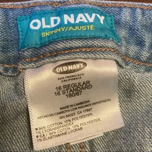 Old navy blue jeans